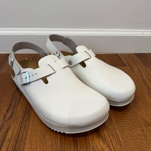 Birkenstock White Tokio Clogs